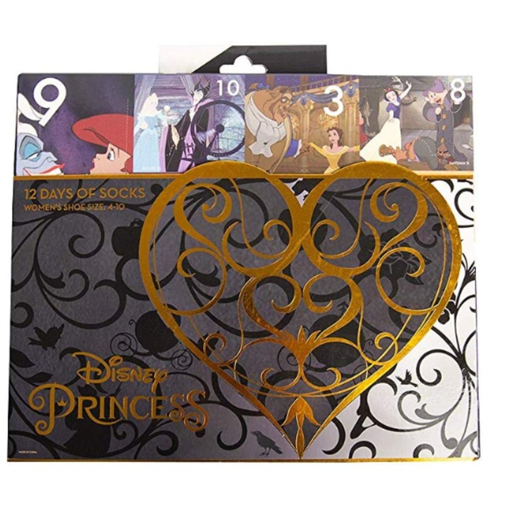 Disney Princess and Villains 12 Days of Socks